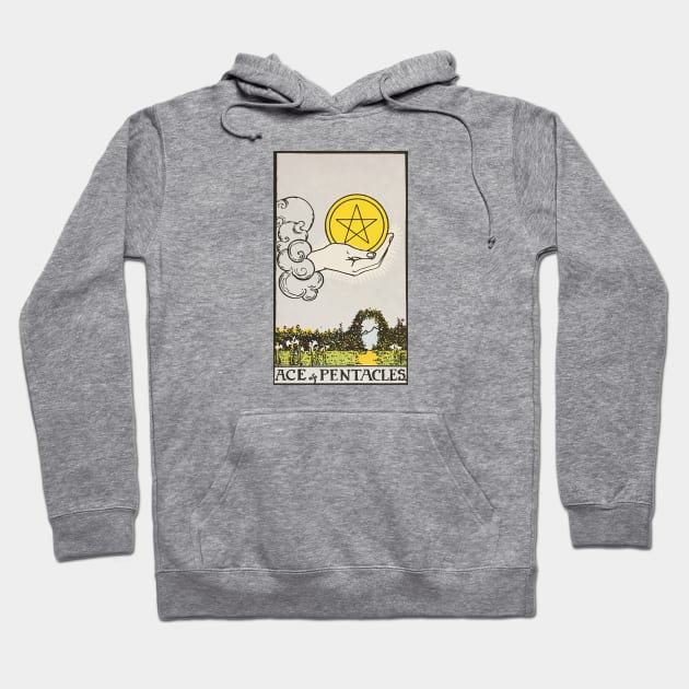 Ace of pentacles tarot card Hoodie by Nate's World of Tees